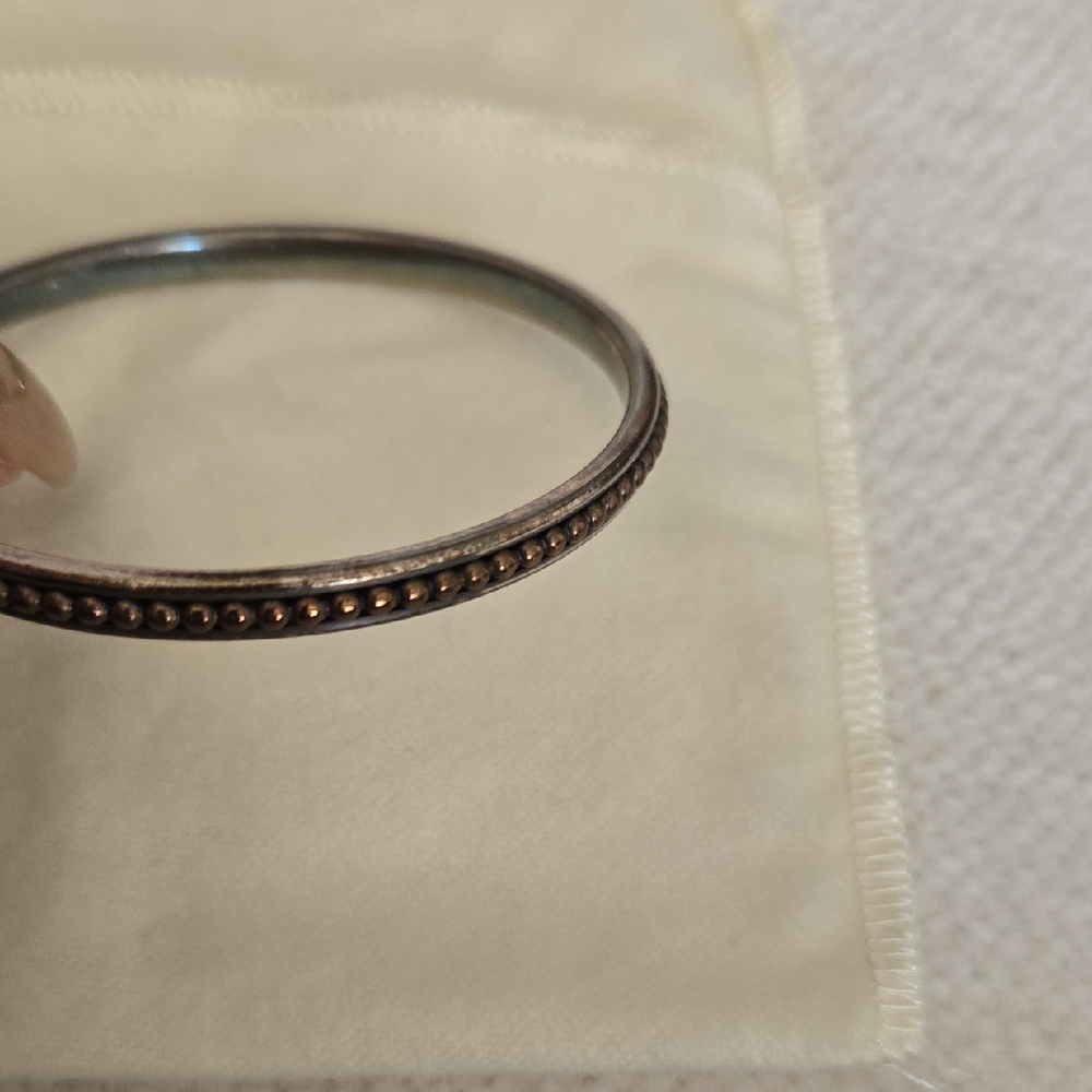 James Avery Breaded Bronze and Silver Bangle Bracelet